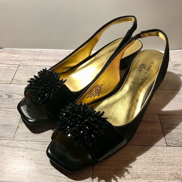 Anne Klein Shoes - ANNE KLEIN / FLEX OPEN TOE SLINGBACK PUMPS SIZE 8M